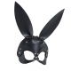 Černá kožená maska králík, cvoky a opasek