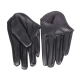 Černé kožené dámské poloviční rukavice