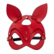 Tmavě červená kožená maska kočka, druky a opasek